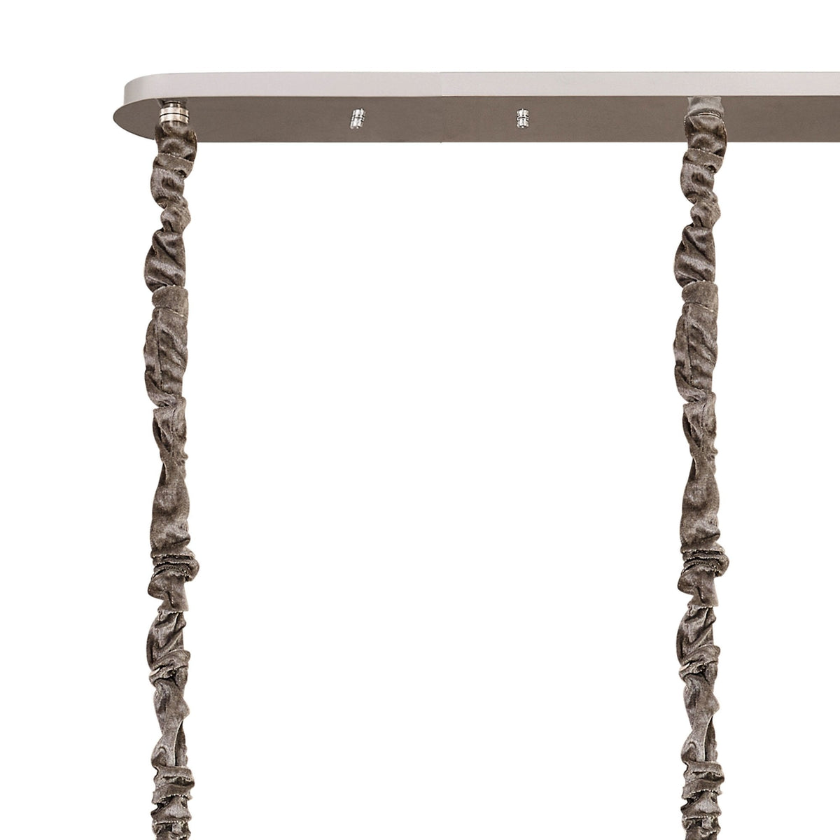 Kentisbeare 2250mm Linear Chandelier in Polished Nickel & Cognac Glass