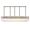 Kentisbeare 2250mm Linear Chandelier in Polished Nickel & Clear Glass