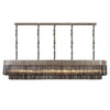 Kentisbeare 2250mm Linear Chandelier in Polished Nickel & Smoked Glass