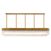 Kentisbeare 2500mm Linear Chandelier in Brass & Clear Glass