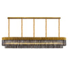 Kentisbeare 2500mm Linear Chandelier in Brass & Smoked Glass