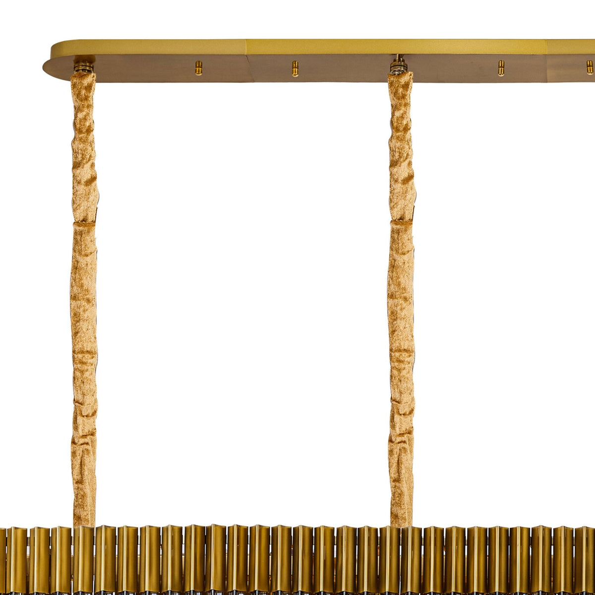 Kentisbeare 2500mm Linear Chandelier in Brass & Smoked Glass