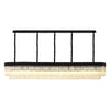 Kentisbeare 2500mm Linear Chandelier in Matt Black & Cognac Glass