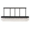 Kentisbeare 2500mm Linear Chandelier in Matt Black & Clear Glass
