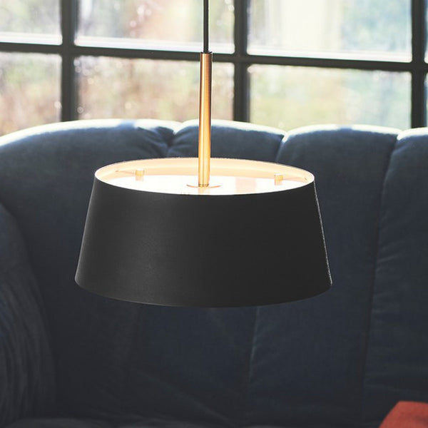 Clasi 30 Pendant in Black with Brass Detailing
