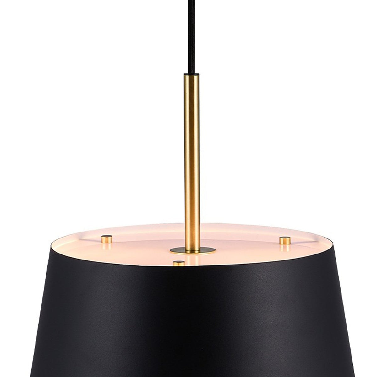 Clasi 30 Pendant in Black with Brass Detailing