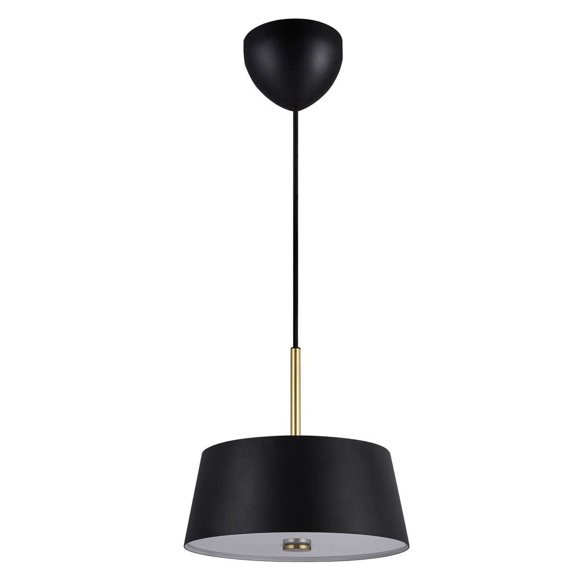 Clasi 30 Pendant in Black with Brass Detailing