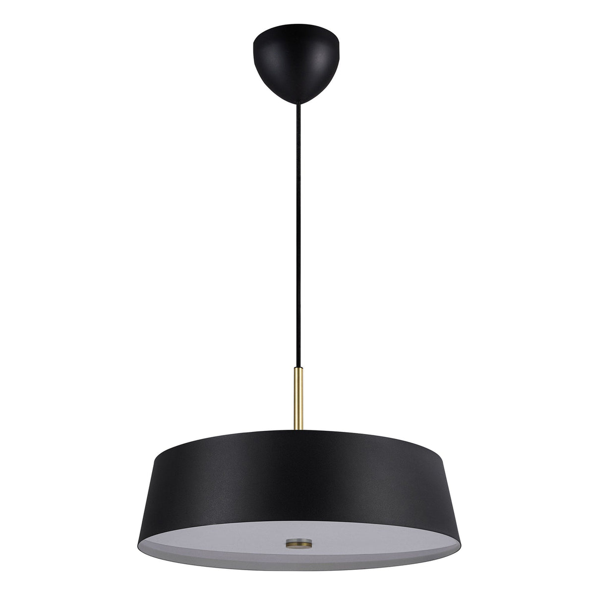 Clasi 45 Pendant in Black with Brass Detailing