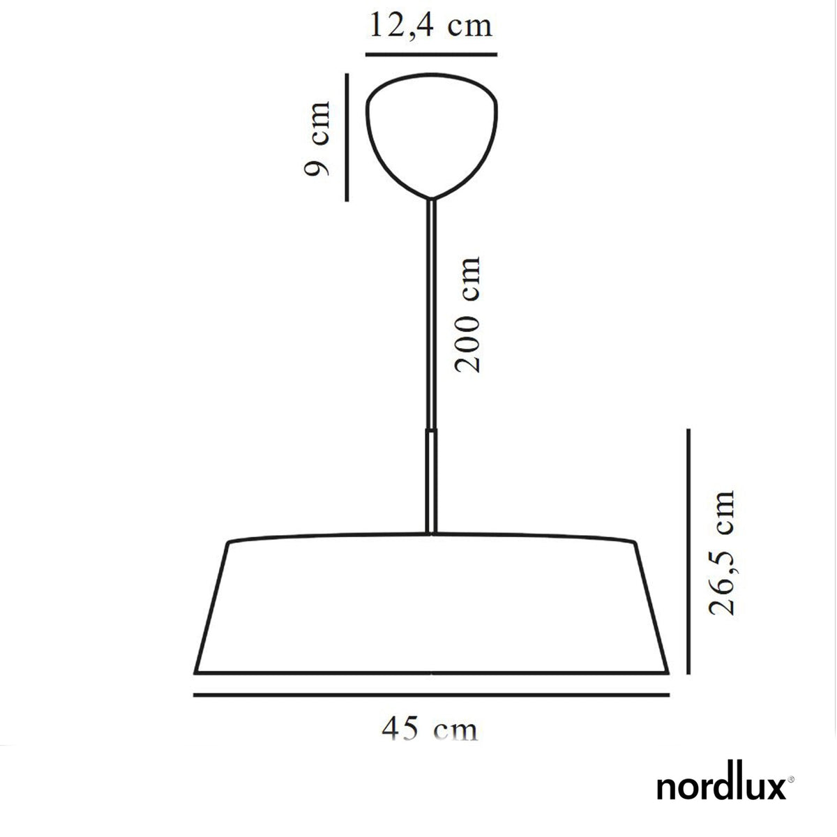 Clasi 45 Pendant in Black with Brass Detailing