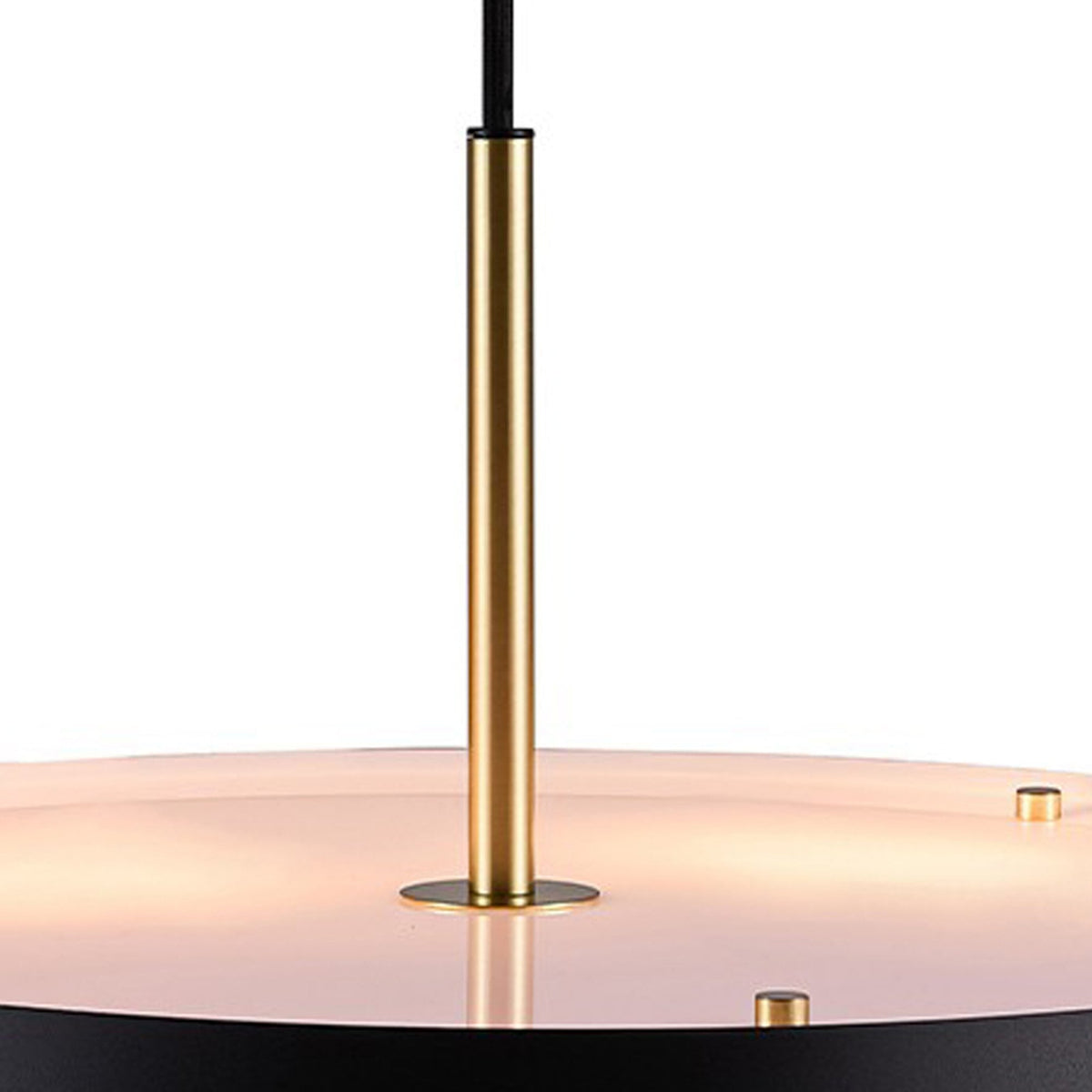 Clasi 45 Pendant in Black with Brass Detailing
