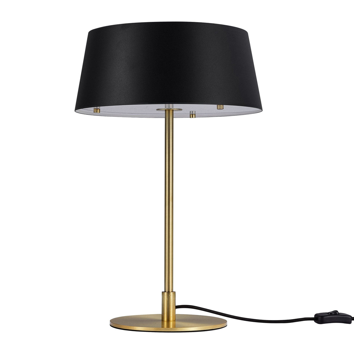 Clasi Table Lamp in Black With Brass Detailing