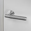 Cross Cut Knurled Single Fixed Door Handle In Steel