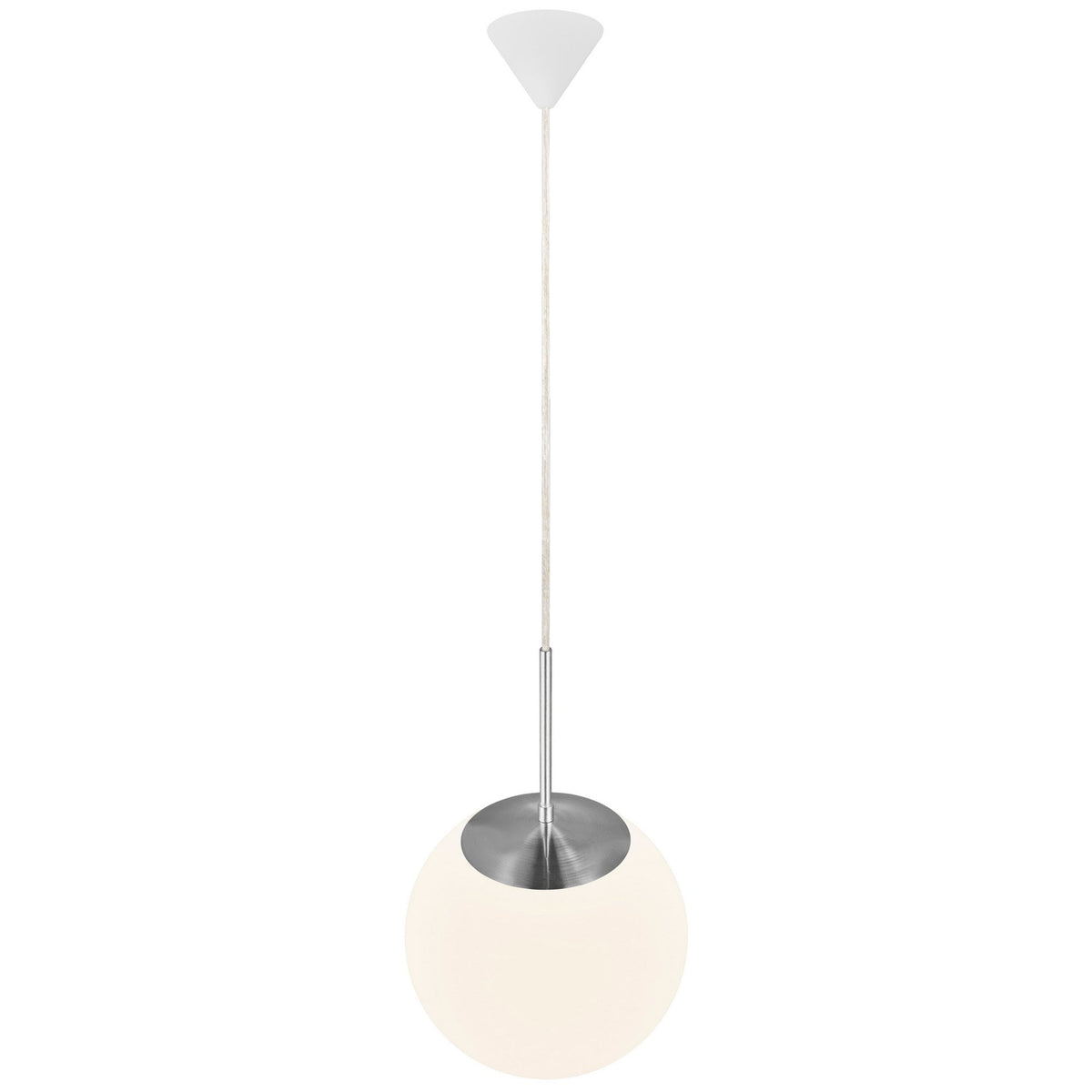 Nordlux Cafe 25 Opal Pendant In Brushed Steel