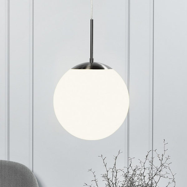 Nordlux Cafe 30 Opal Pendant In Brushed Steel