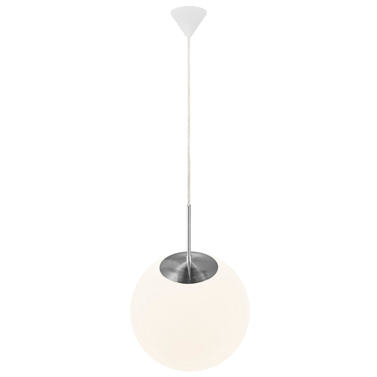 Nordlux Cafe 30 Opal Pendant In Brushed Steel