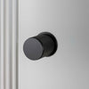 Cross Cut Knurled Door Knob Set In Black