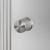 Cross Cut Knurled Door Knob Set In Steel