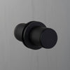 Linear Knurled Fixed Double Sided Door Knob In Welders Black