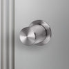 Linear Knurled Fixed Single Sided Door Knob In Steel