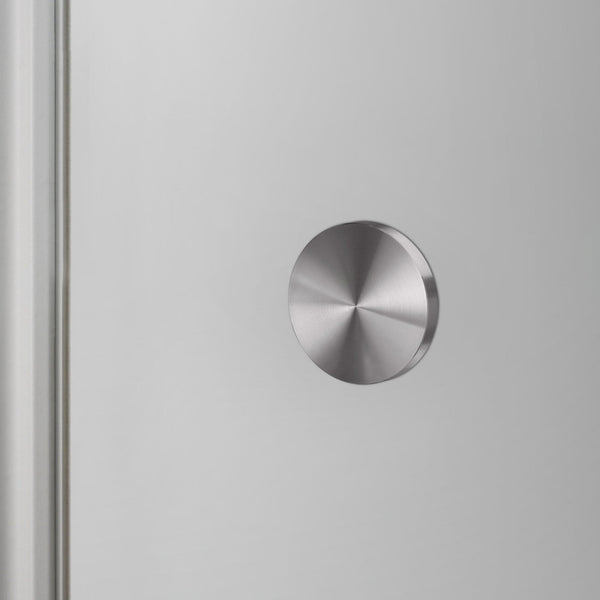 Linear Knurled Fixed Single Sided Door Knob In Steel