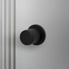 Linear Knurled Fixed Single Sided Door Knob In Welders Black
