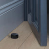 Cross Cut Knurled Door Stop In Black