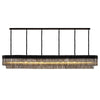 Kentisbeare 3000mm Linear Chandelier in Matt Black & Smoked Glass