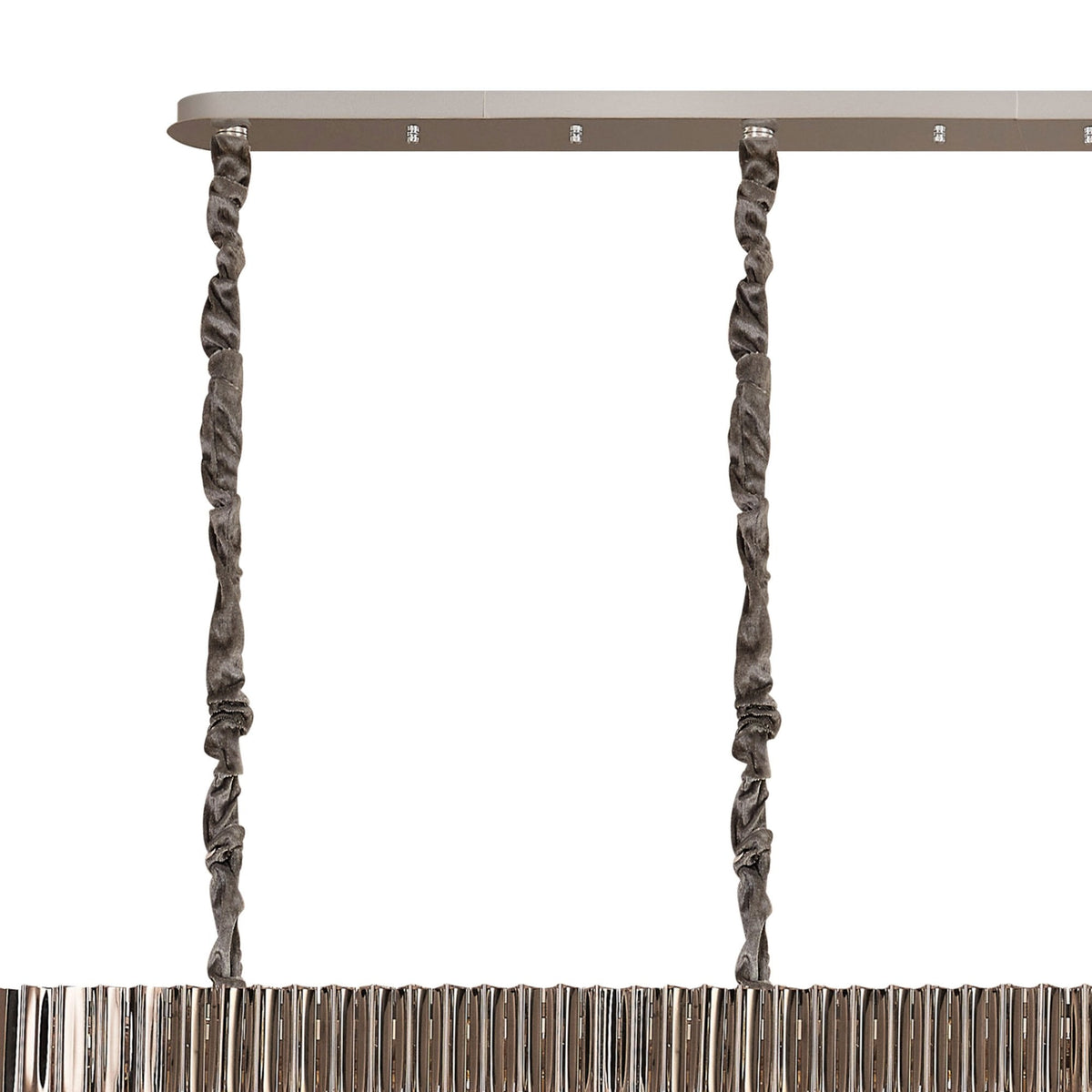 Kentisbeare 3000mm Linear Chandelier in Polished Nickel & Clear Glass