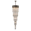 Kentisbeare 500mm 5 Tier 18 Lamp Chandelier in Polished Nickel & Clear Glass