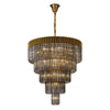 Kentisbeare 960mm 5 Tier 23 Lamp Chandelier in Brass & Smoked Glass
