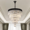 Kentisbeare 960mm 5 Tier 23 Lamp Chandelier in Matt Black & Clear Glass