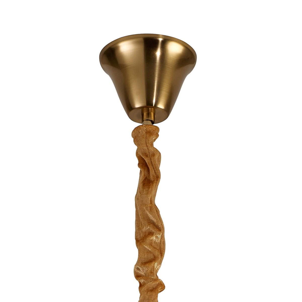 Kentisbeare 450mm Pendant Chandelier in Brass & Cognac Glass