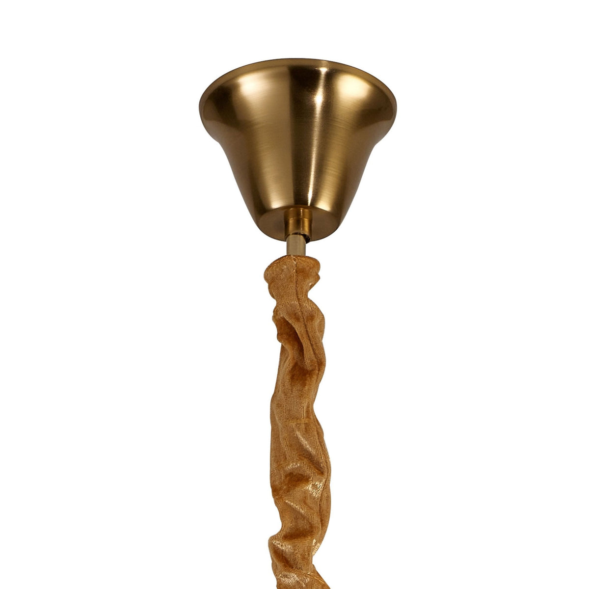 Kentisbeare 450mm Pendant Chandelier in Brass & Clear Glass