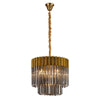Kentisbeare 450mm Pendant Chandelier in Brass & Smoked Glass