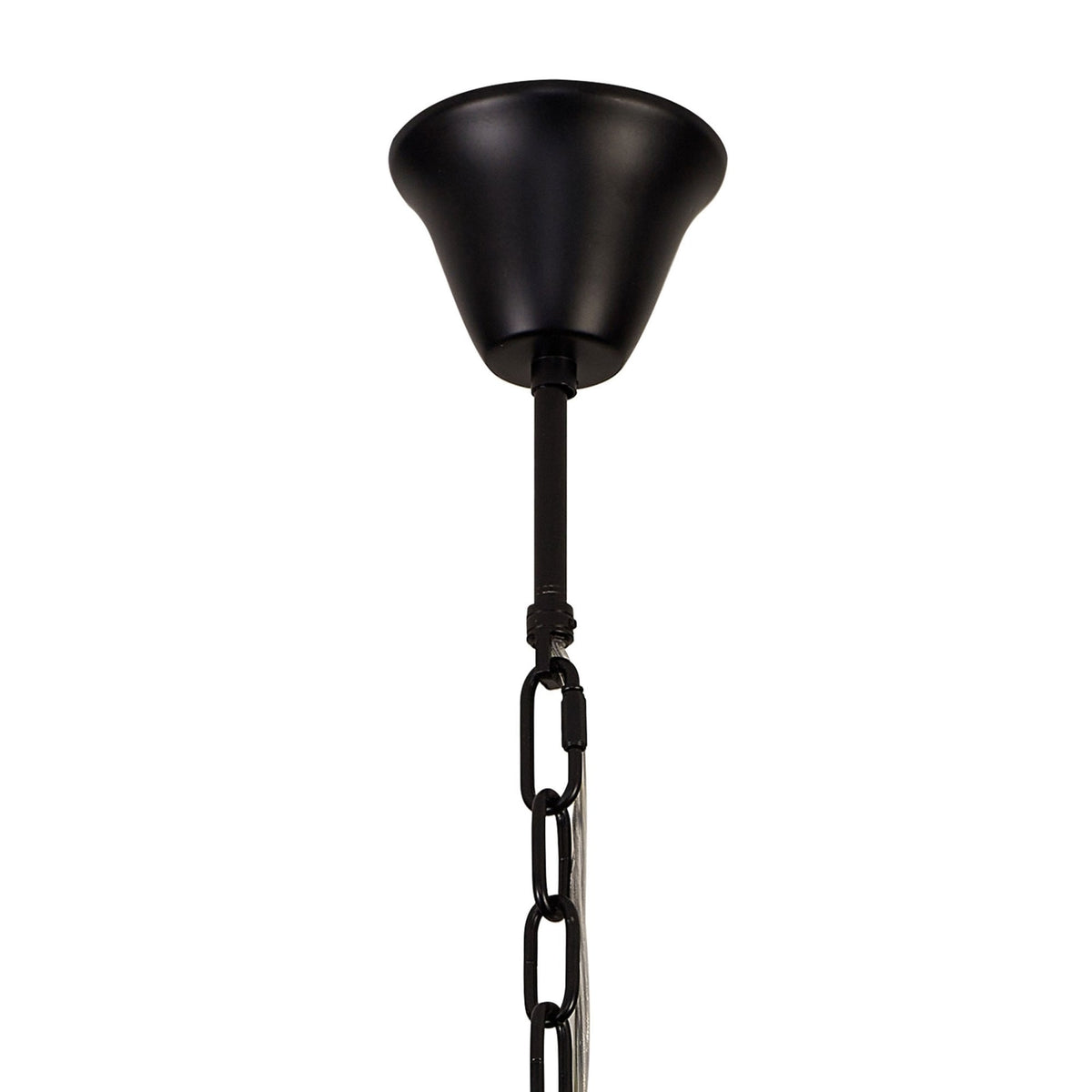 Kentisbeare 450mm Pendant Chandelier in Matt Black & Clear Glass