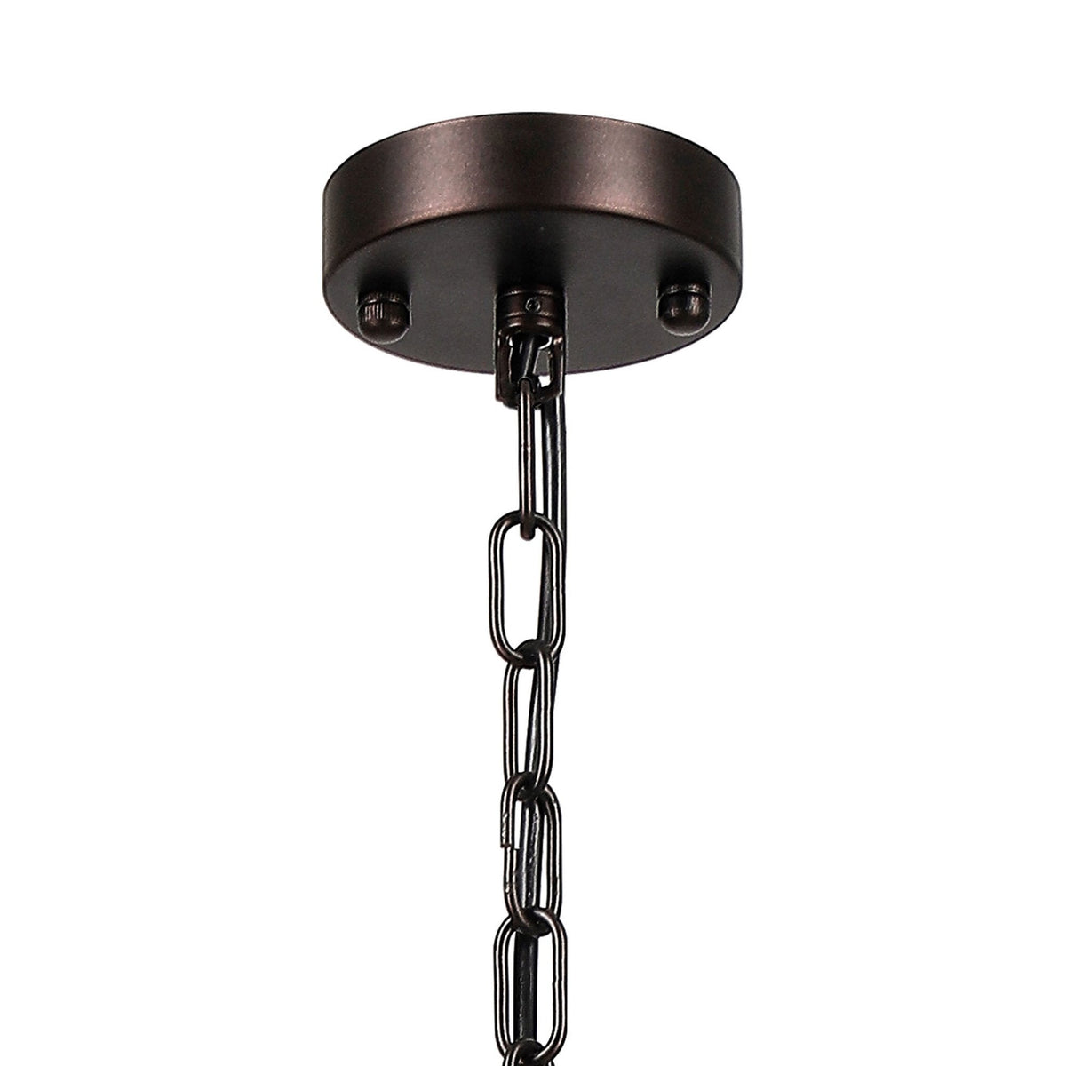 Charleton 300mm Pendant or Semi Flush Ceiling Light in Brown Oxide with Smoked Glass Rods