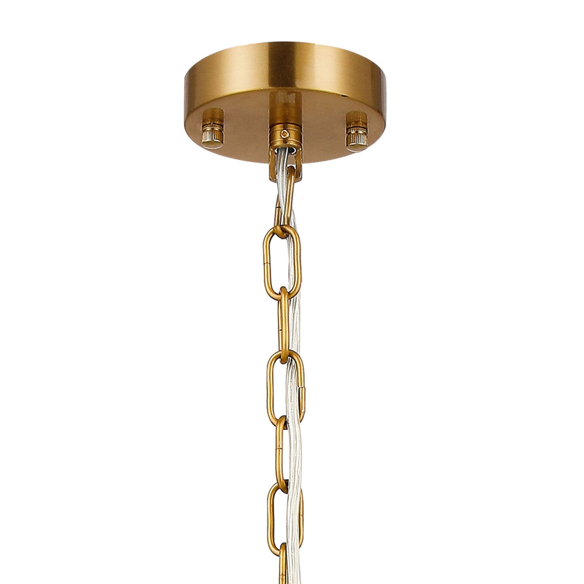 Charleton 300mm Pendant or Semi Flush Ceiling Light in Brass with Smoked Glass Rods