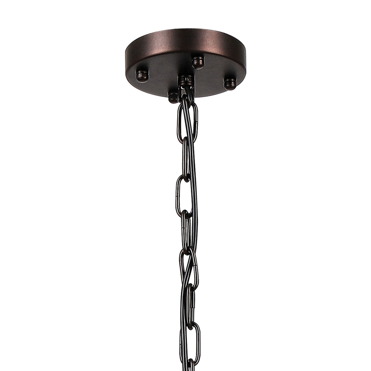 Charleton 450mm Pendant or Semi Flush Ceiling Light in Brown Oxide with Smoked Glass Rods