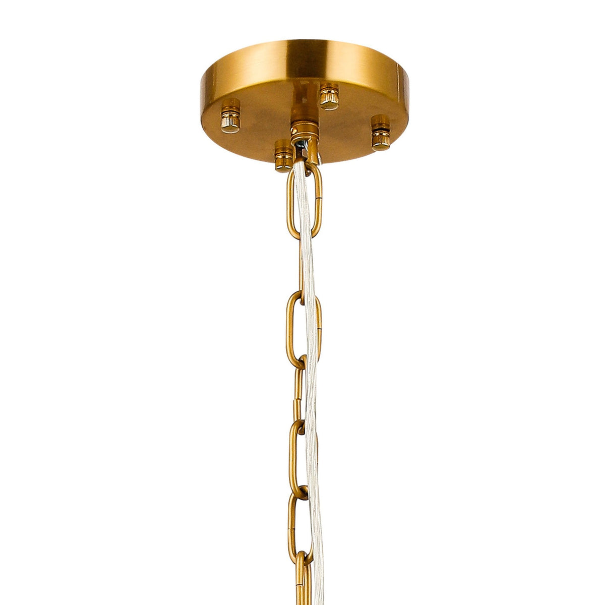 Charleton 450mm Pendant or Semi Flush Ceiling Light in Brass with Smoked Glass Rods