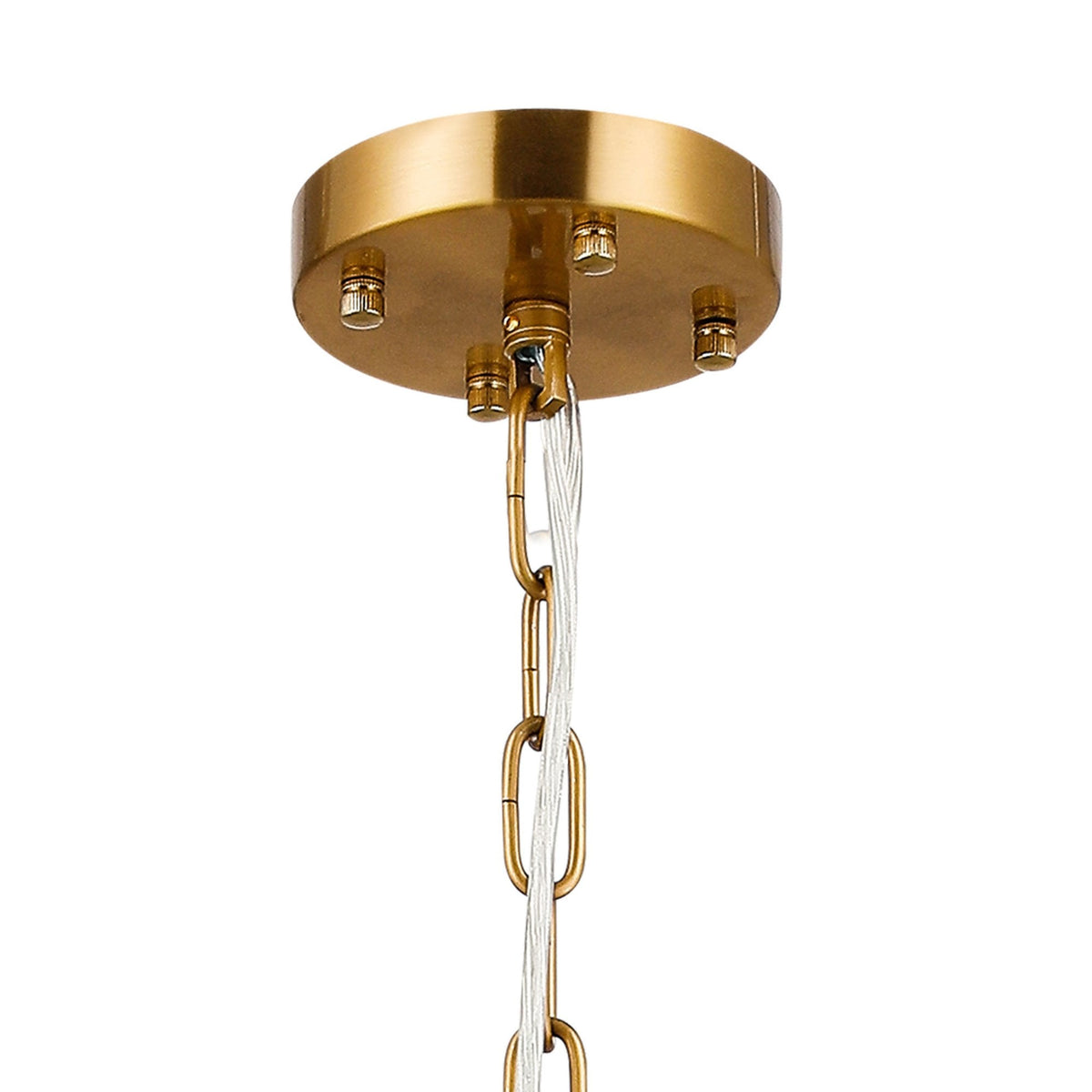 Charleton 600mm Pendant or Semi Flush Ceiling Light in Brass with Smoked Glass Rods