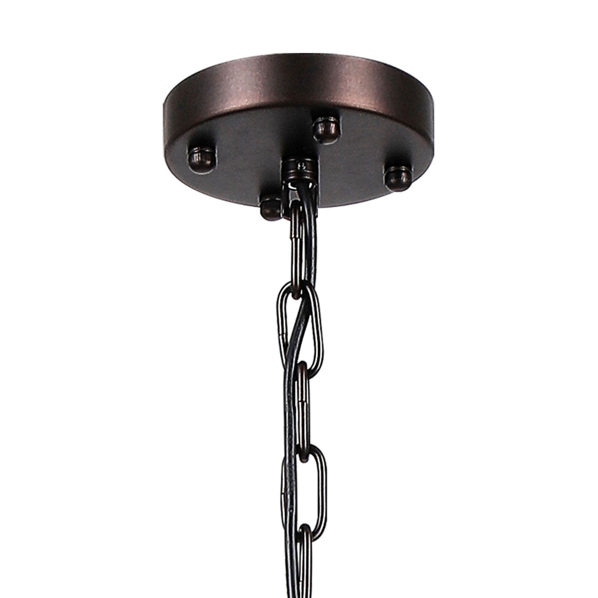 Charleton 770mm Pendant or Semi Flush Ceiling Light in Brown Oxide with Smoked Glass Rods