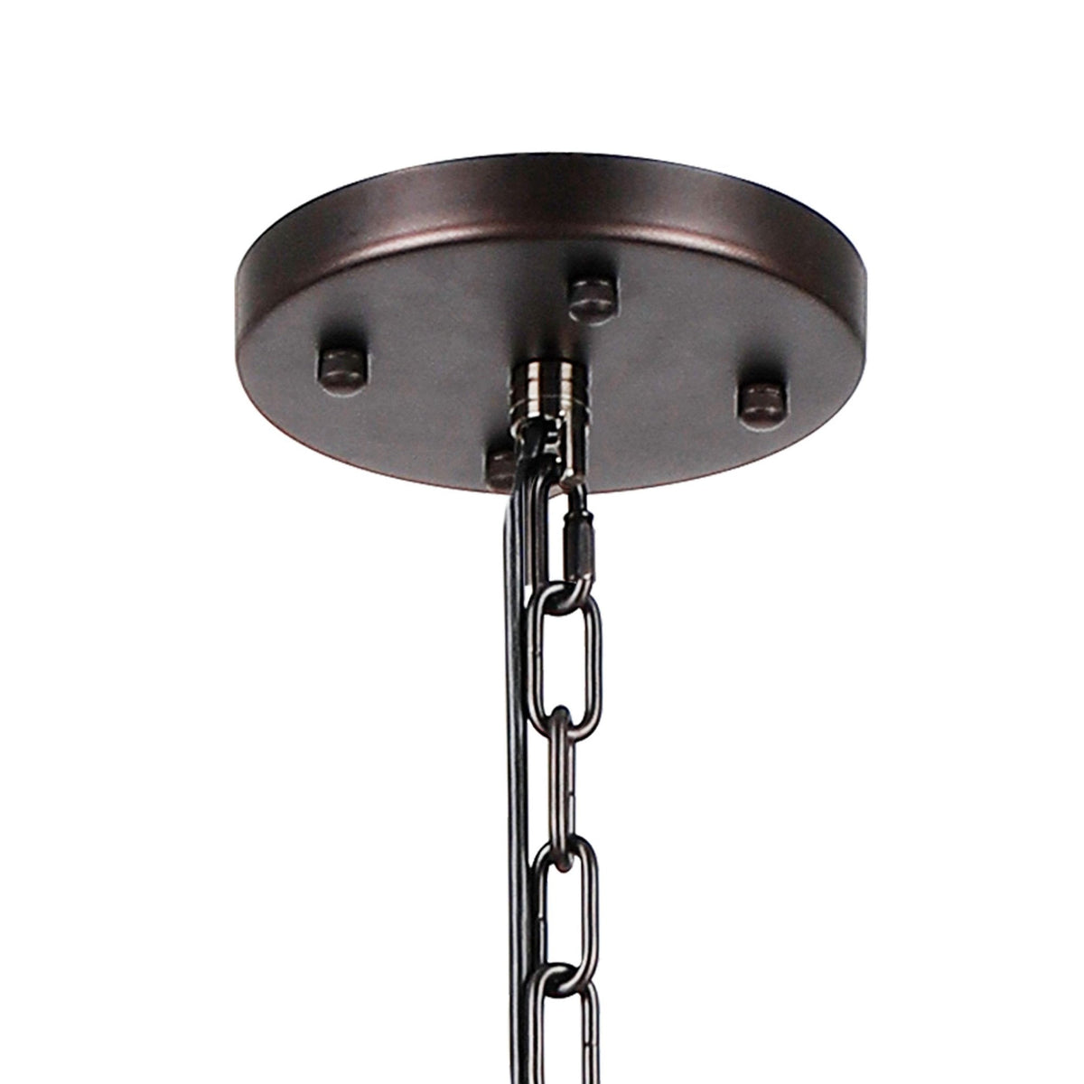 Charleton 960mm Pendant or Semi Flush Ceiling Light in Brown Oxide with Smoked Glass Rods
