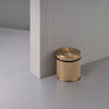 Free Standing Linear Knurled Door Stop In Brass