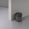 Free Standing Linear Knurled Door Stop In Gun Metal Grey