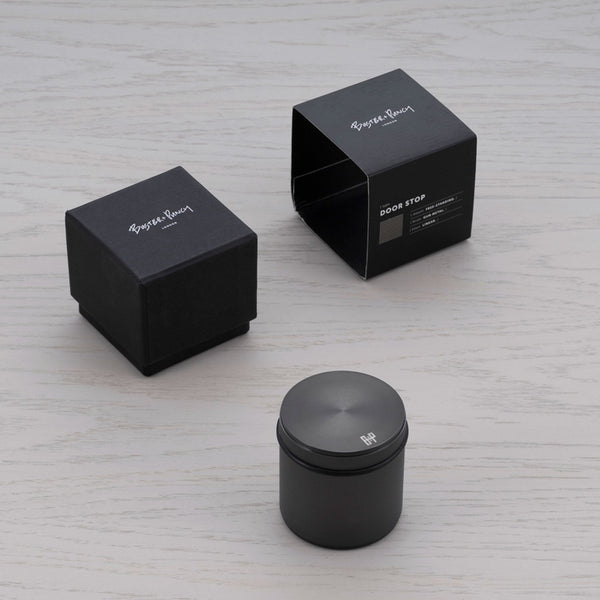 Free Standing Linear Knurled Door Stop In Gun Metal Grey