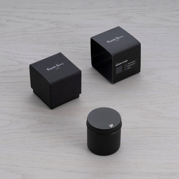 Free Standing Linear Knurled Door Stop In Welders Black