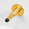 Cross Cut Knurled Wall Mounted Door Stop in Brass
