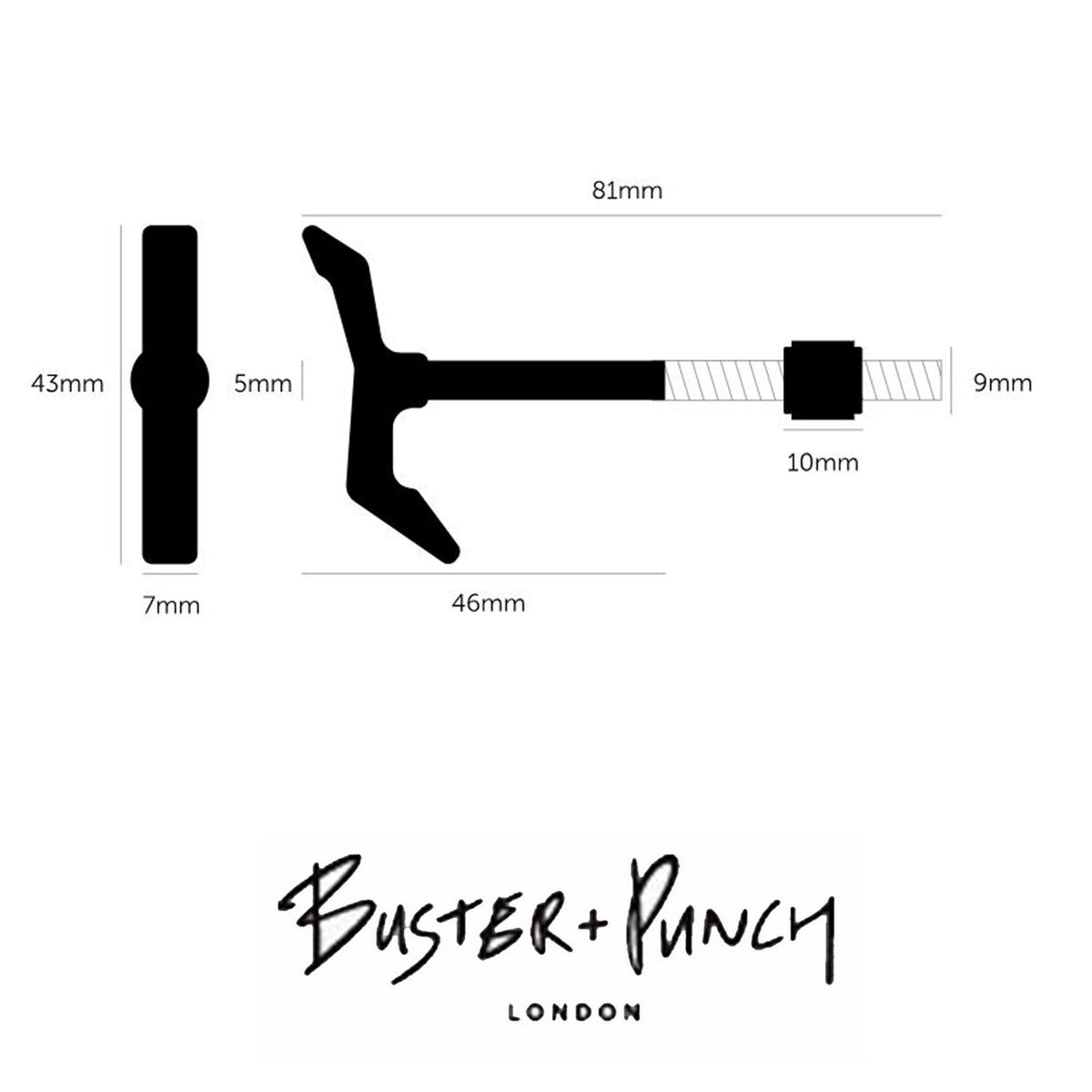 The Hook Cast in Solid Brass with Smoked Bronze Finish