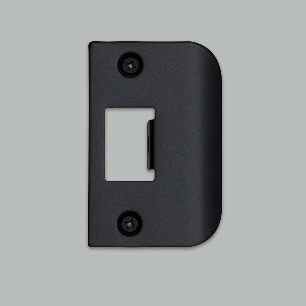 D Shaped Strike Plate in Black