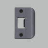D Shaped Strike Plate in Gun Metal Grey